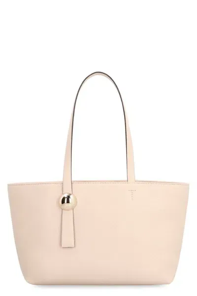 Furla Sfera M Leather Tote In Pink