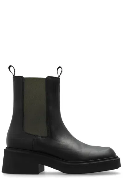 Furla Heeled Chelsea Boots In Black