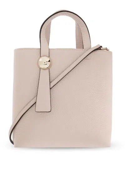 Furla Sfera Logo Engraved Shoulder Bag In Pink