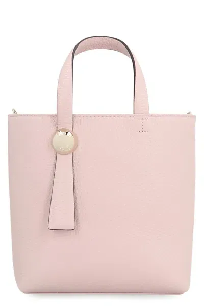 Furla Sfera Logo Engraved Shoulder Bag In Pink