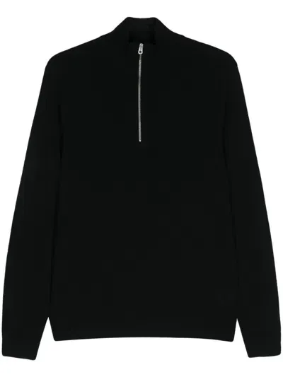 Fursac Fine-knit Merino Wool Jumper In Black