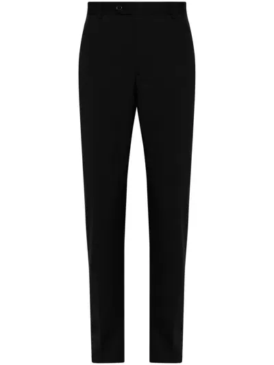 Fursac Wool Serge Trousers In Black