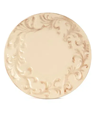 G G Collection Dinner Plates, Set Of 4 In Cream