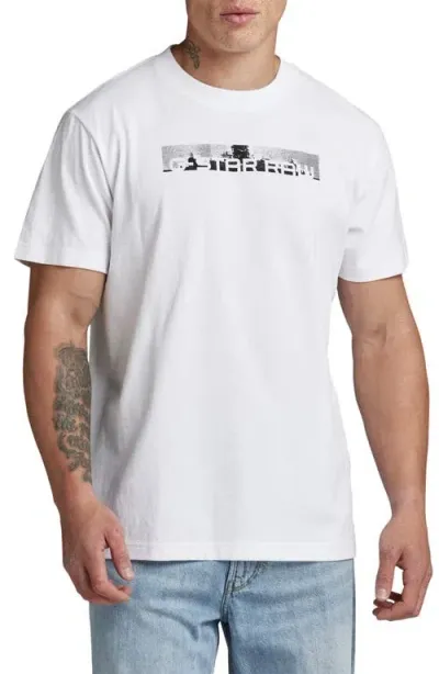 G-star Flight Deck Organic Cotton Graphic T-shirt In White