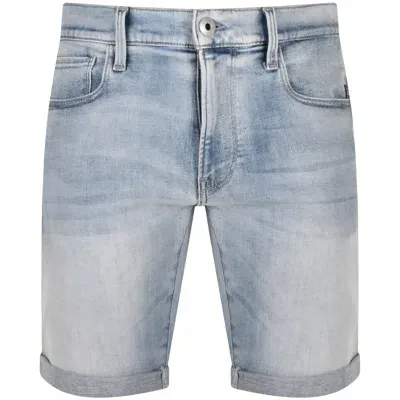 G-star G Star Raw 3301 Slim Shorts Light Wash Blue