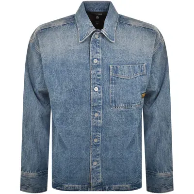 G-star G Star Raw Boxy Overshirt Blue