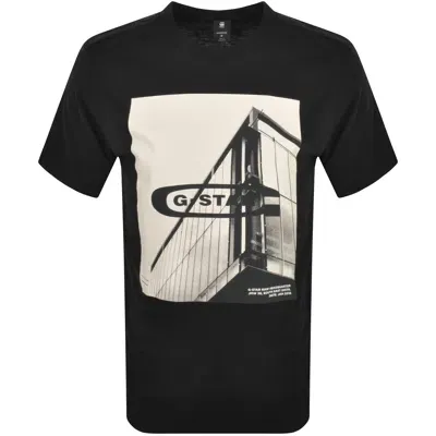 G-star G Star Raw Hq Oldskool Logo T Shirt Black