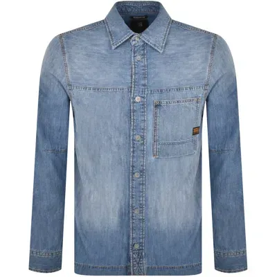 G-star G Star Raw Marine Long Sleeved Shirt Blue