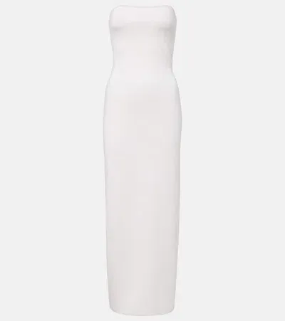 Gabriela Hearst Calderon Wool, Silk, And Cashmere Maxi Dress In White