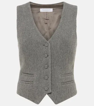 Gabriela Hearst Coleridge Wool And Cashmere Vest In Dark Grey Multi