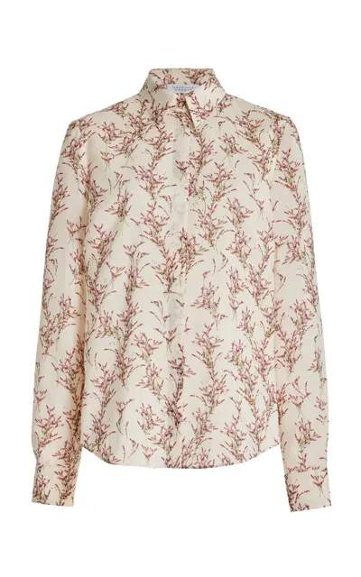 Gabriela Hearst Henri Blouse In Ivory Multi Wool