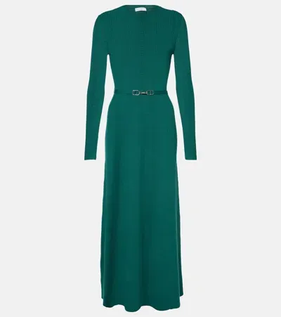 Gabriela Hearst Imagene Wool Midi Dress In Grün