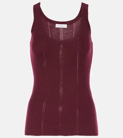 Gabriela Hearst Lucy Knitted Wool Tank Top In Bordeaux