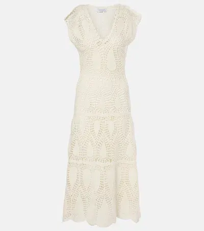 Gabriela Hearst Waldman Crochet Wool And Cashmere Maxi Dress In Ivory