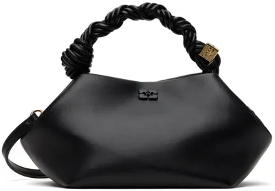 Ganni Bou Small Leather Shoulder Bag In Black