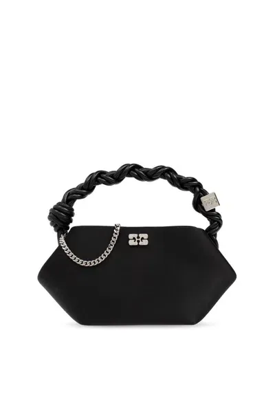 Ganni Handbag With Logo In Black