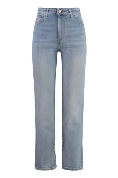 Ganni High-rise Skinny-fit Jeans In Blue