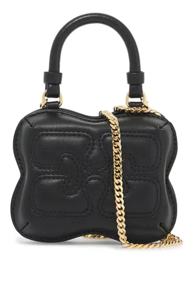 Ganni Nano Butterfly Bag In Black