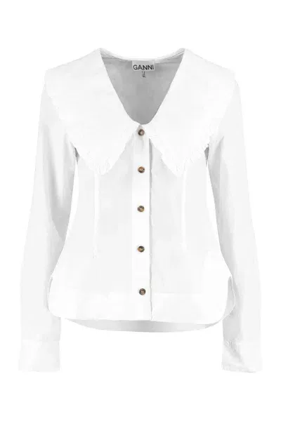 Ganni Shirts In White