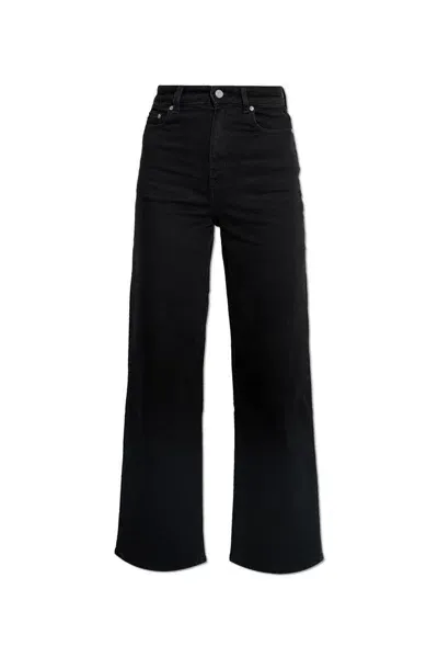 Ganni Straight Leg Jeans In Black