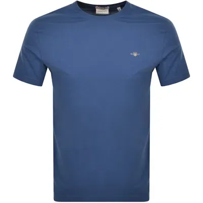 Gant Original Regular Shield T Shirt Blue