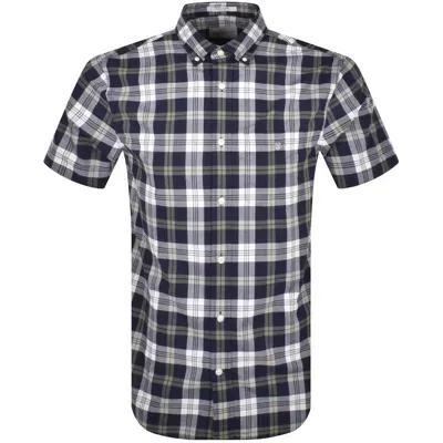 Gant Poplin Check Regular Fit Shirt Blue