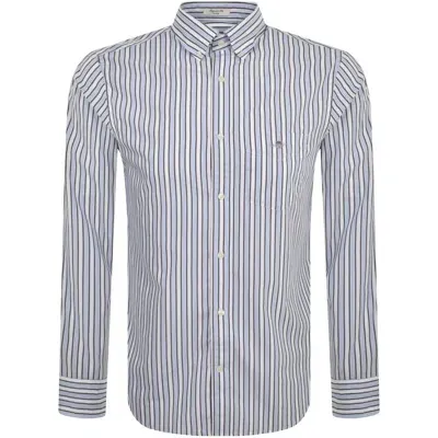 Gant Poplin Stripe Shirt Blue