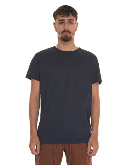 Gant - Linen T-shirt In Dark Evening Blue