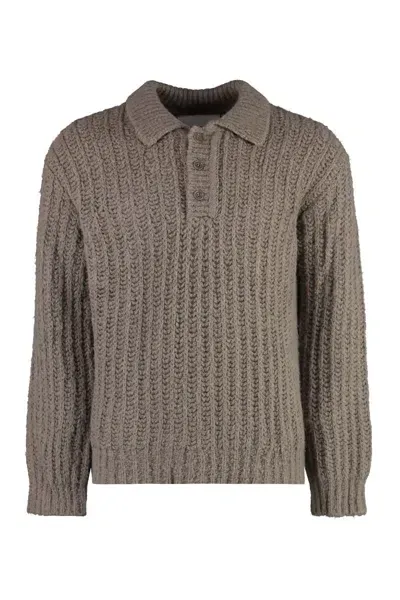 Gant Wool-blend Crew-neck Sweater In Brown