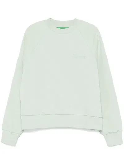 Garment Workshop Logo-embroidered Sweatshirt In Green