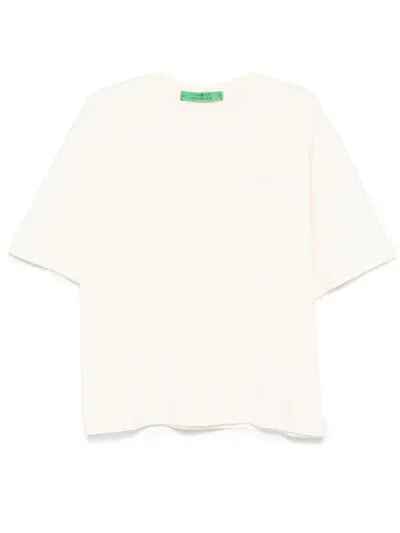 Garment Workshop Boxy Fit T-shirt W/ Double Embroidery In White