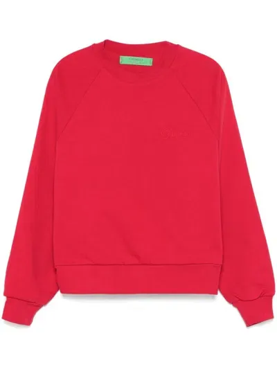 Garment Workshop Raglan Crew-neck Sweatshirt In Red