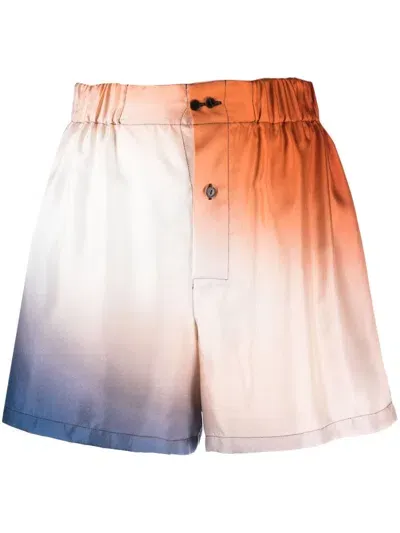 Gauchère Gradient-effect Elasticated-waist Shorts In Orange