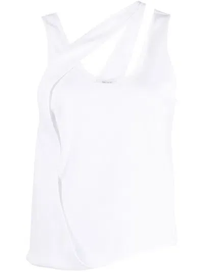 Gauchère Mirror Ribbed Tank Top In White