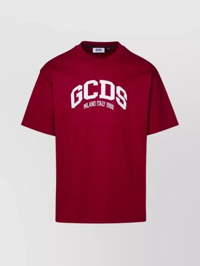 Gcds Camiseta - Rojo Oscuro In Burgundy