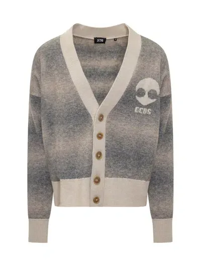 Gcds Degrade Cardigan In Beige