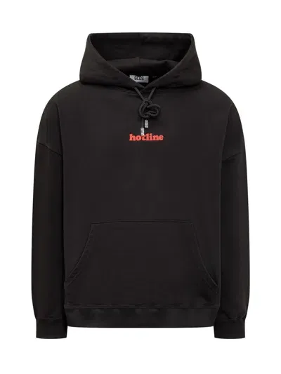 Gcds Hotline Hoodie In Black