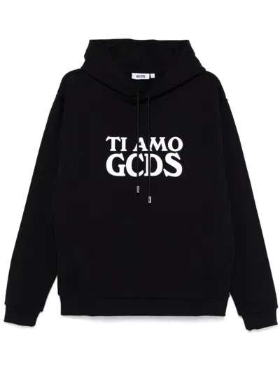 Gcds Logo-print Hoodie In Black