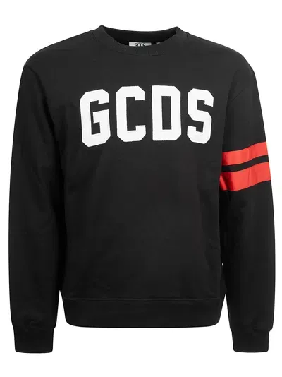 Gcds Logo Print Sweatshirt In Black