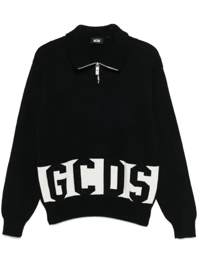 Gcds Turtleneck Sweater In Black