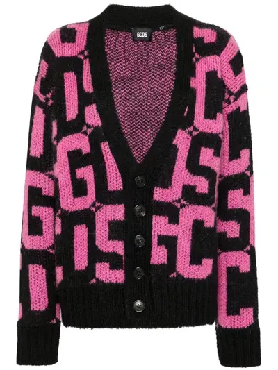 Gcds Monogram Buttoned Cardigan Clothing In Multicolor