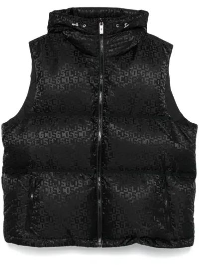 Gcds Monogram-pattern Vest In Black