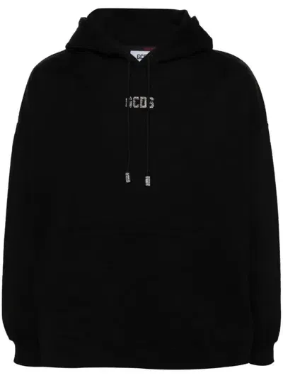 Gcds Bling Logo Hoodie In Black