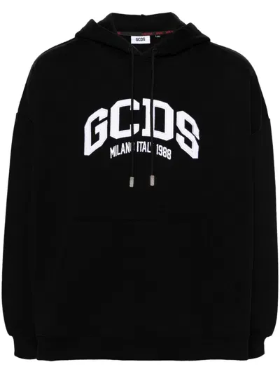 Gcds Black Cotton Sweatshirt