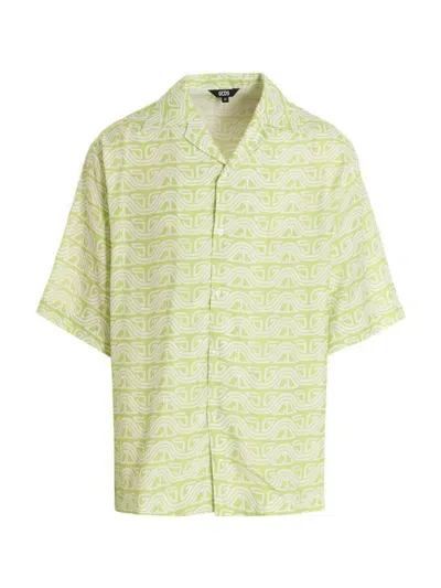 Gcds Waved Logo Shirt In Green