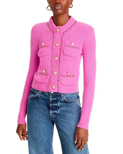 Generation Love Selma Chain Trim Cardigan In Pink