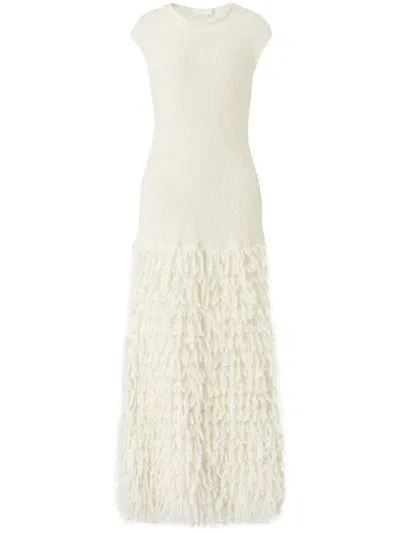 Genny Chunky-knit Maxi Dress In White