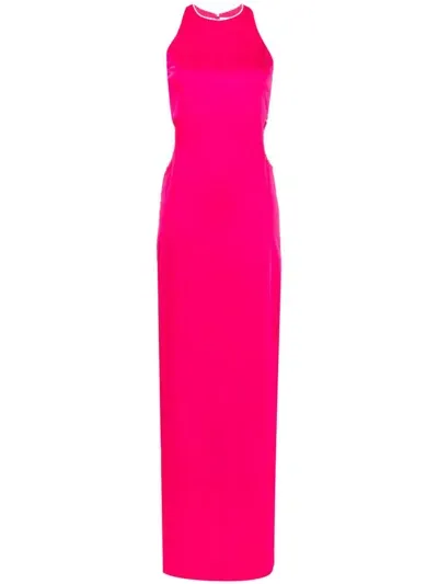 Genny Cut-out Detail Long Dress In Pink