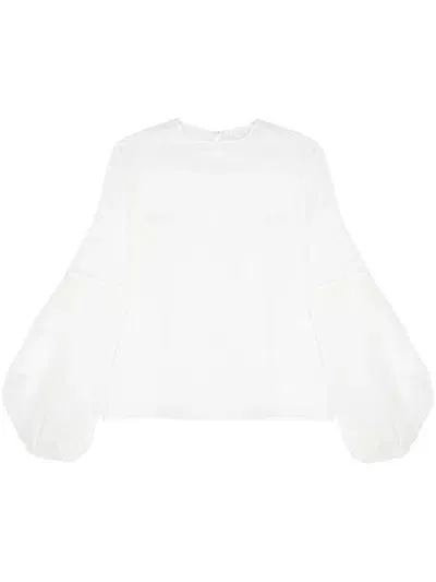 Genny Sheer Blouse In White