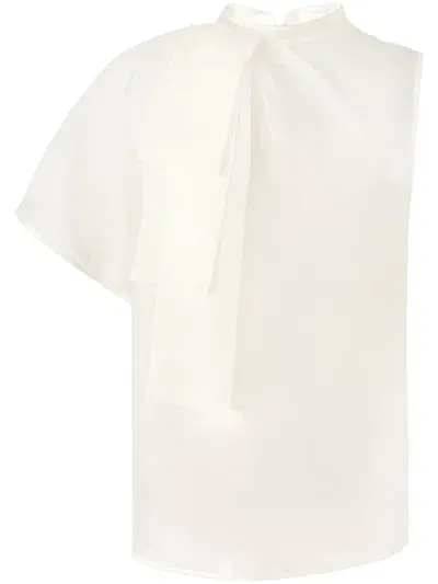 Genny Sheer Blouse In White